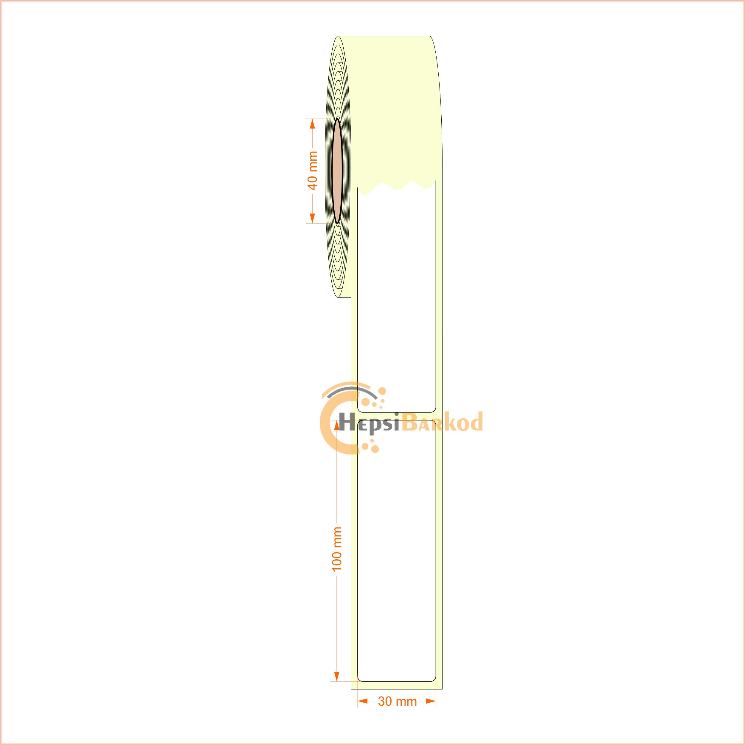 30x100 mm Termal Etiket