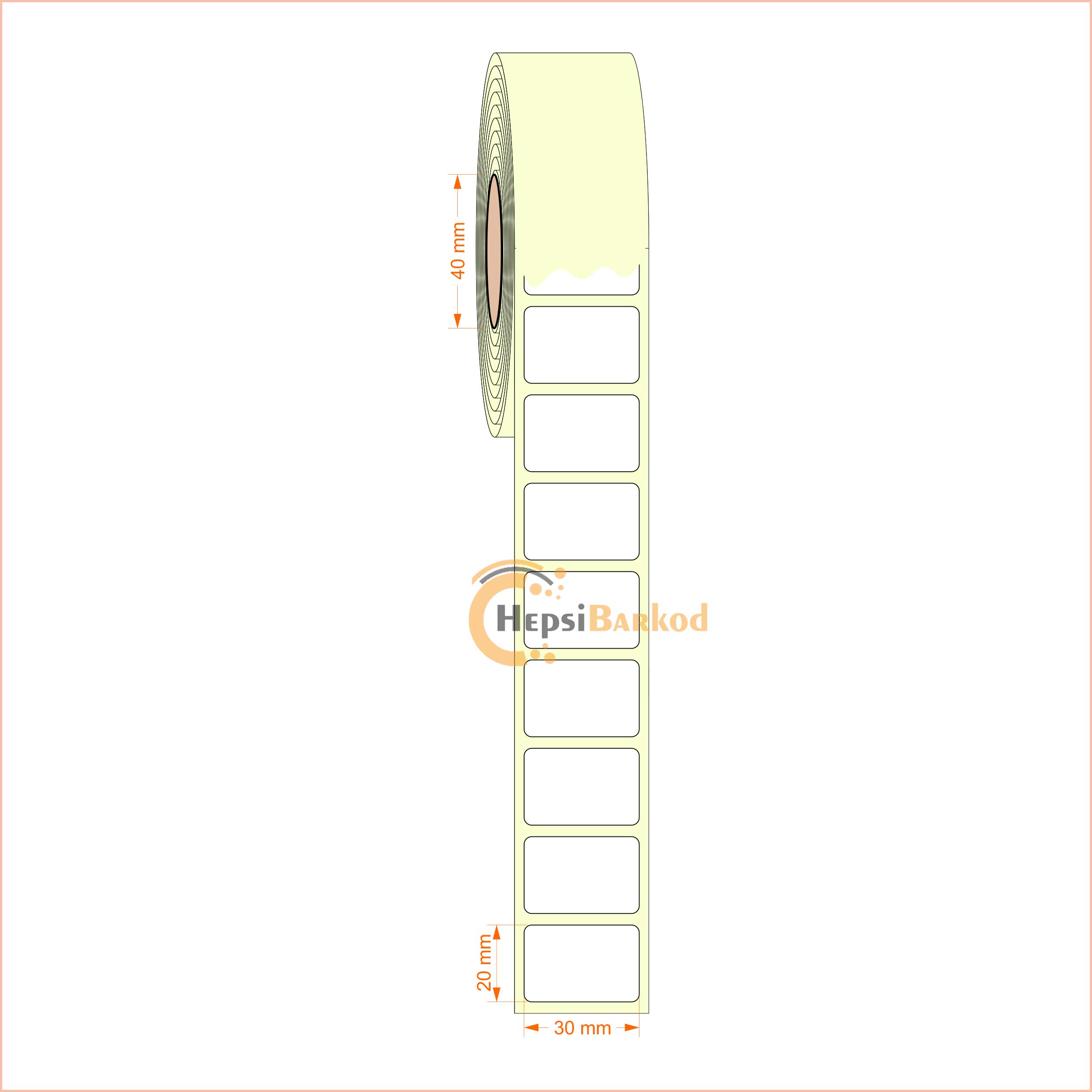 30x20 mm Termal Etiket