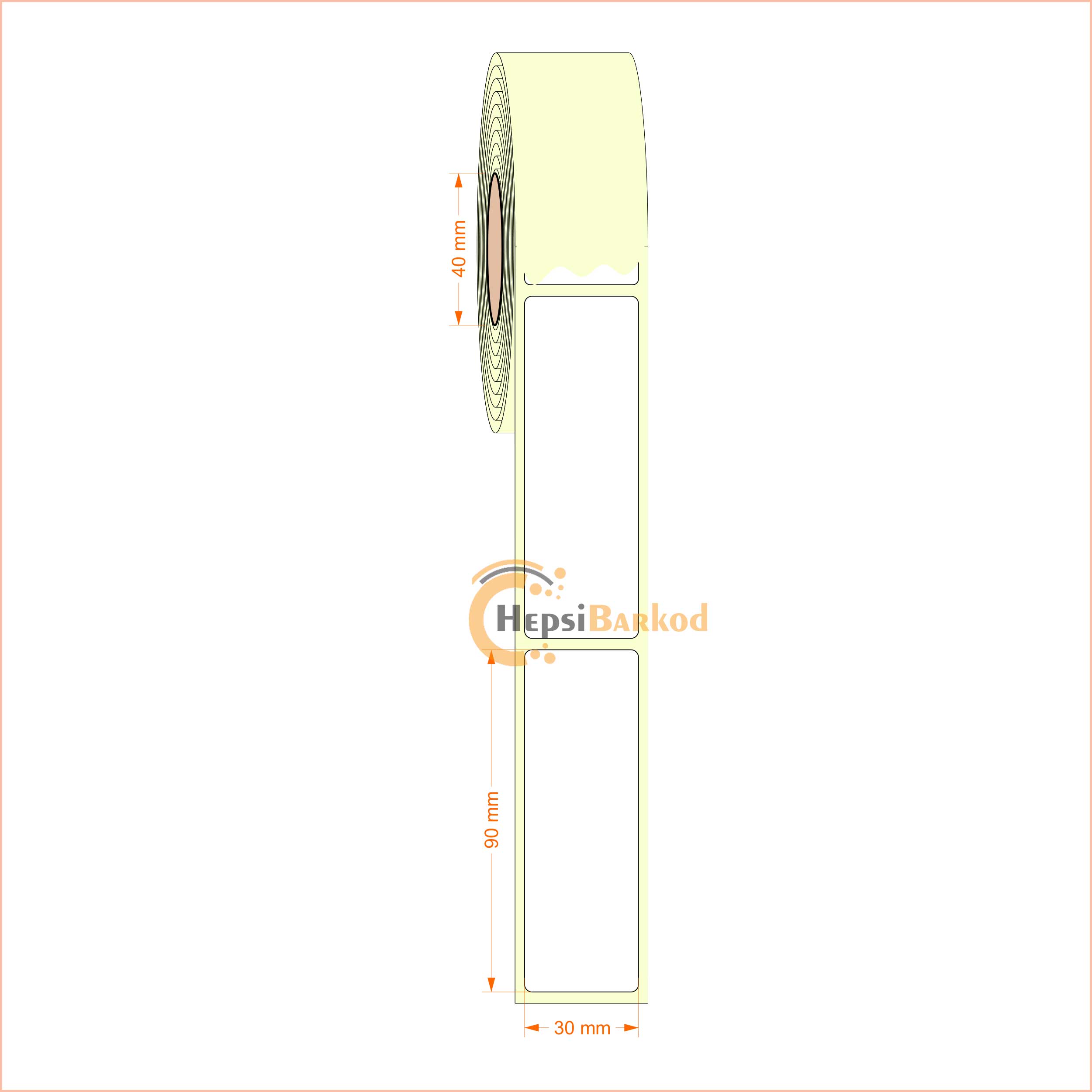 30x90 mm Termal Etiket
