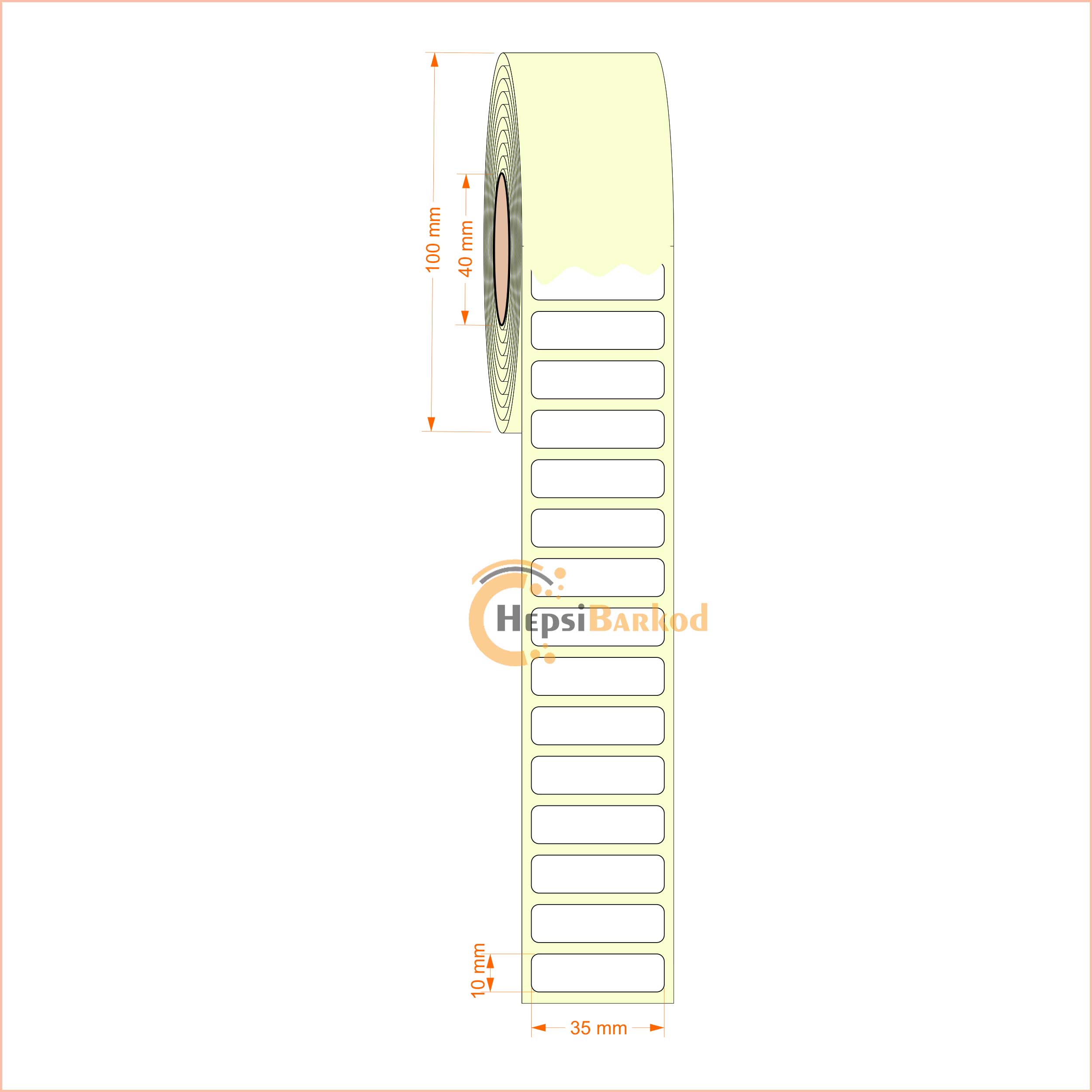 35x10 mm Termal Etiket