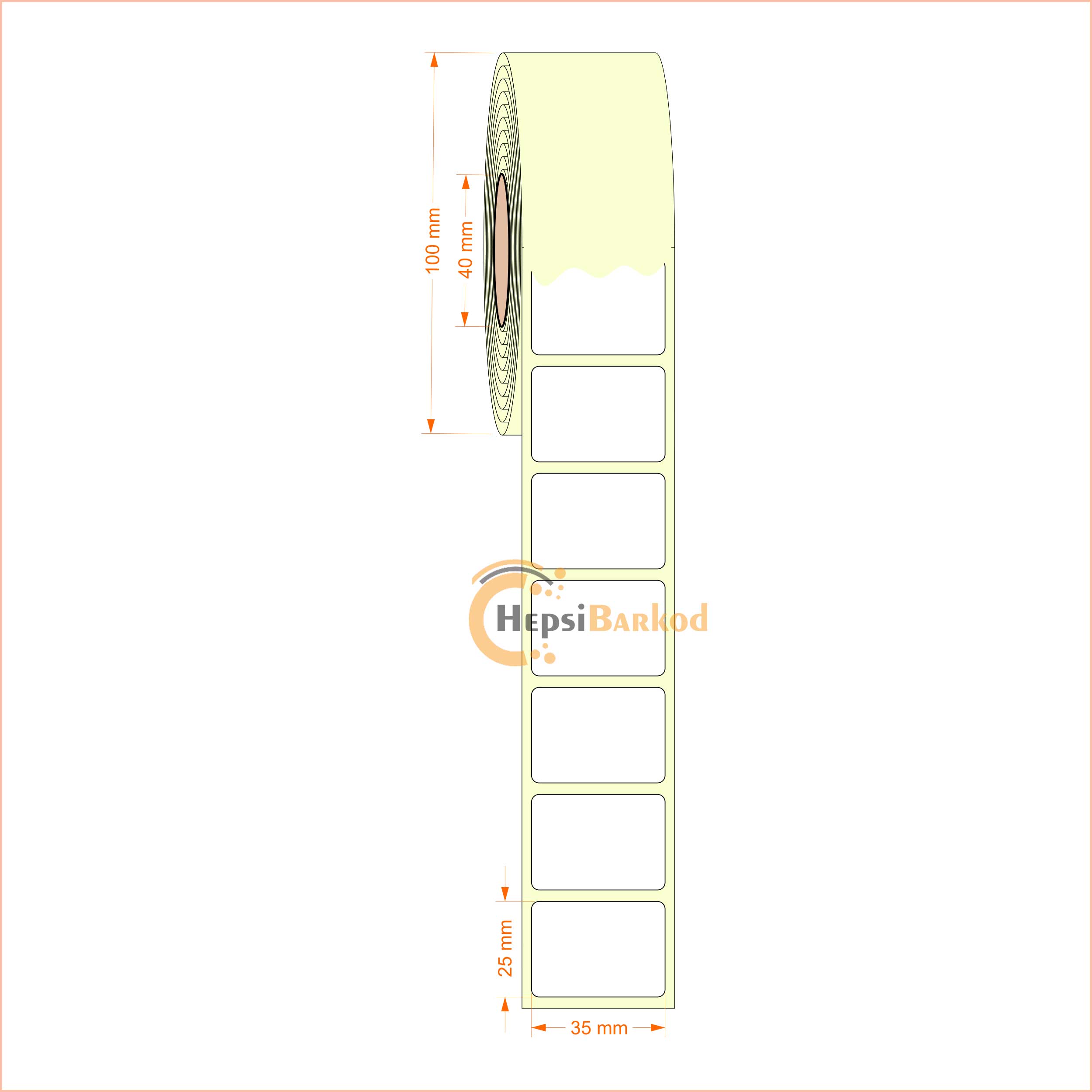 35x25 mm Termal Etiket