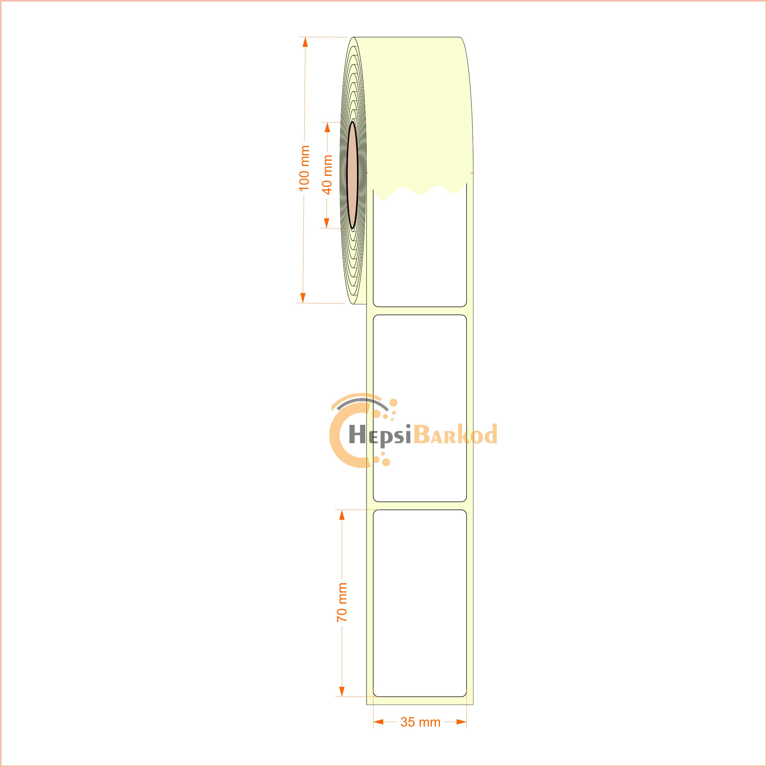 35x70 mm Termal Etiket