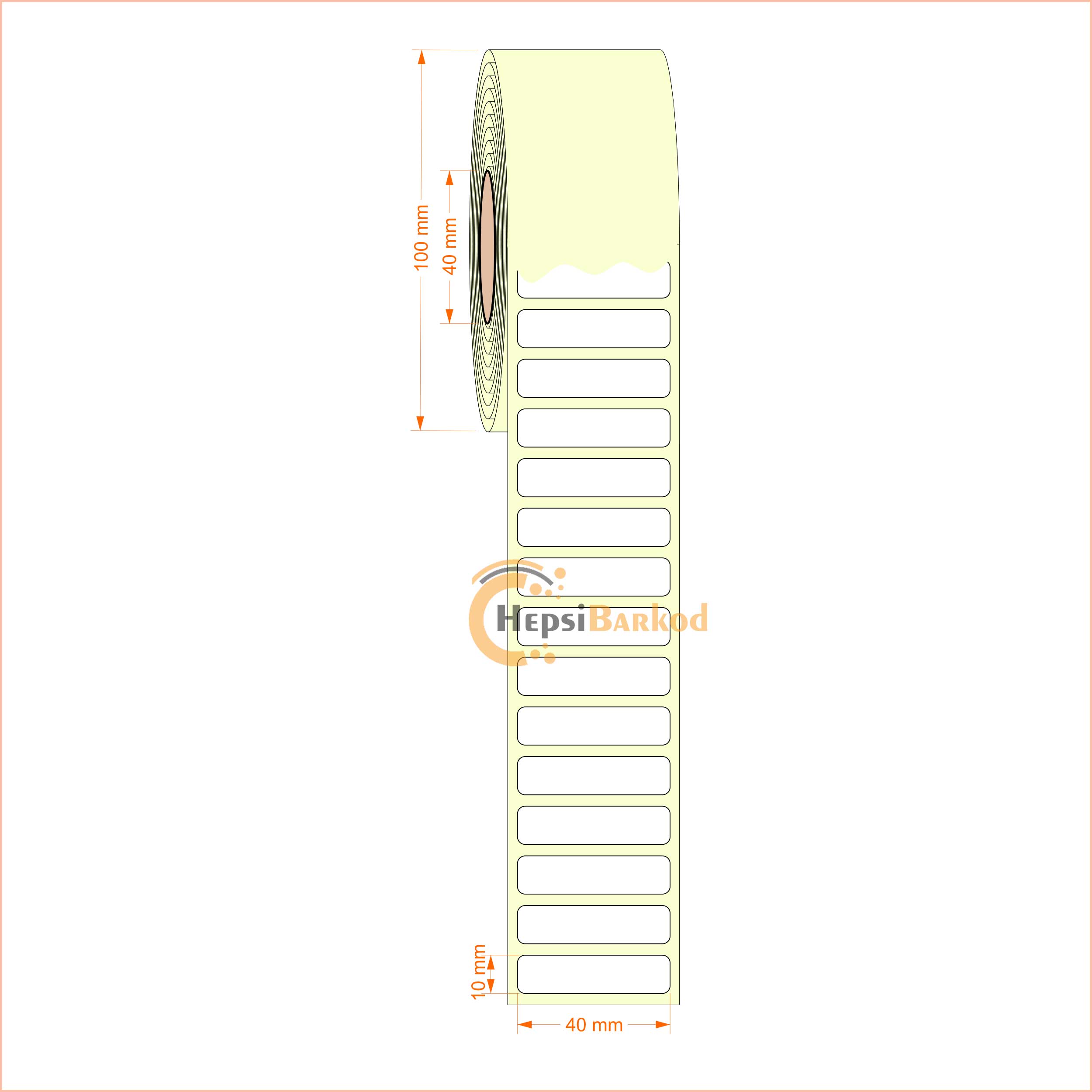 40x10 mm Termal Etiket