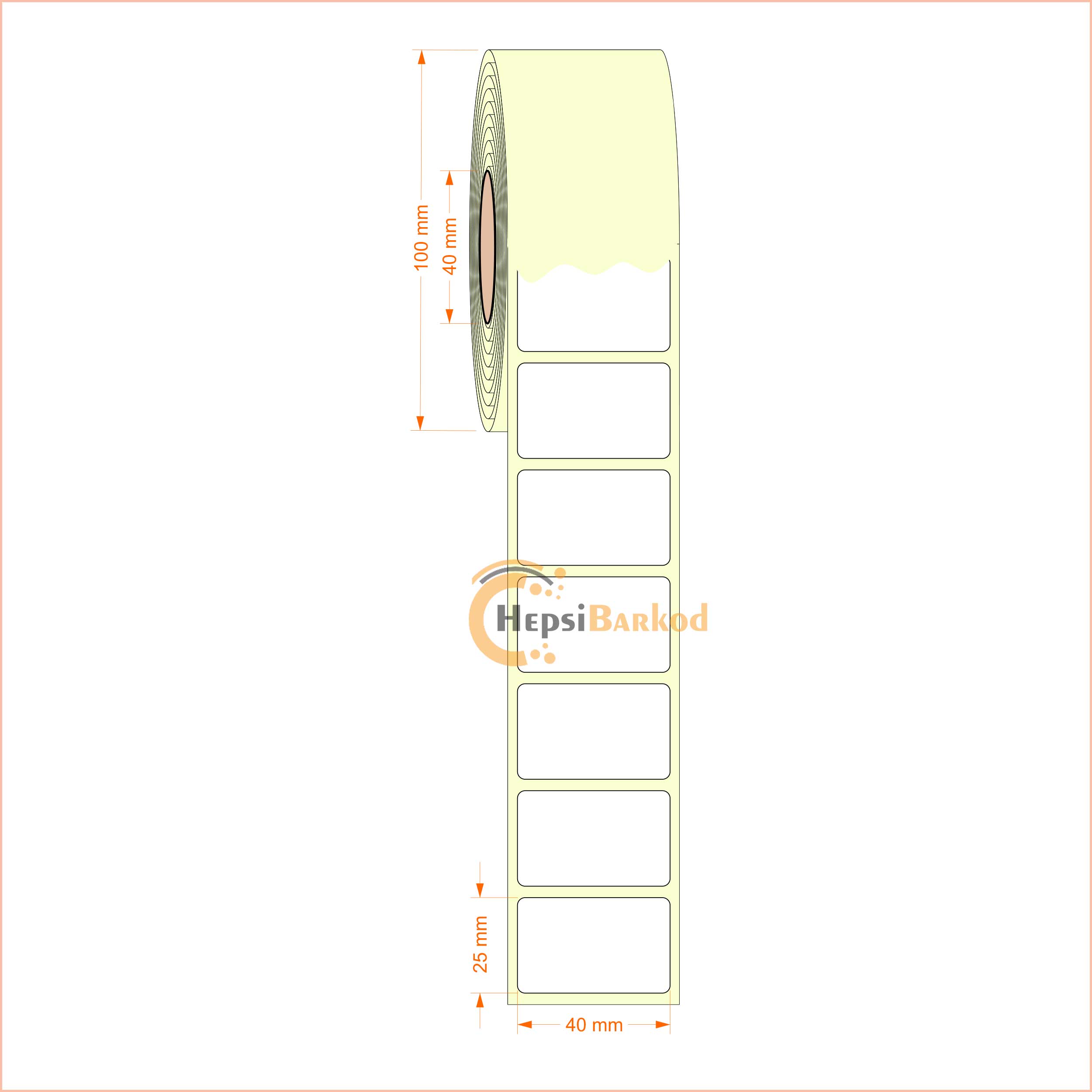 40x25 mm Termal Etiket
