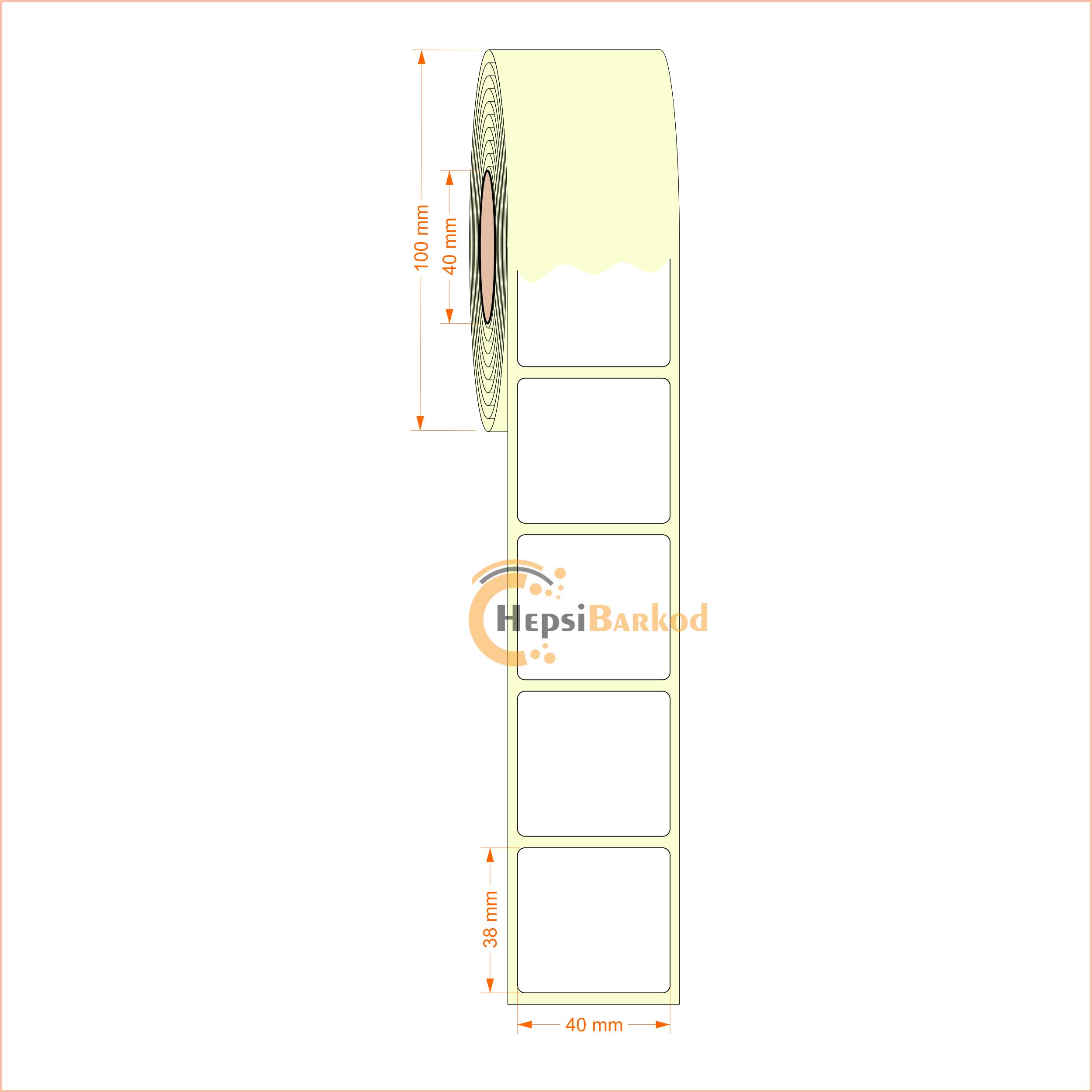 40x38 mm Termal Etiket