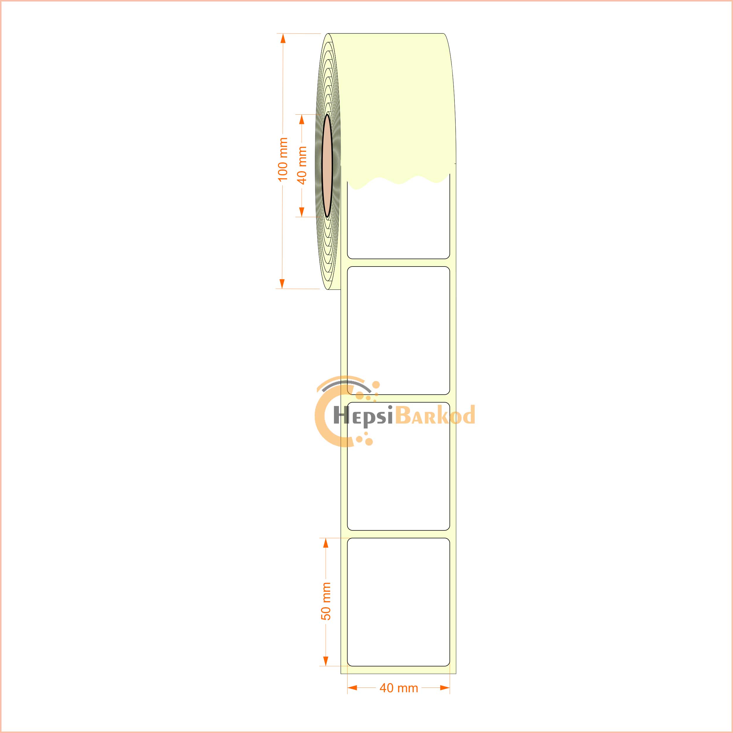 40x50 mm Termal Etiket