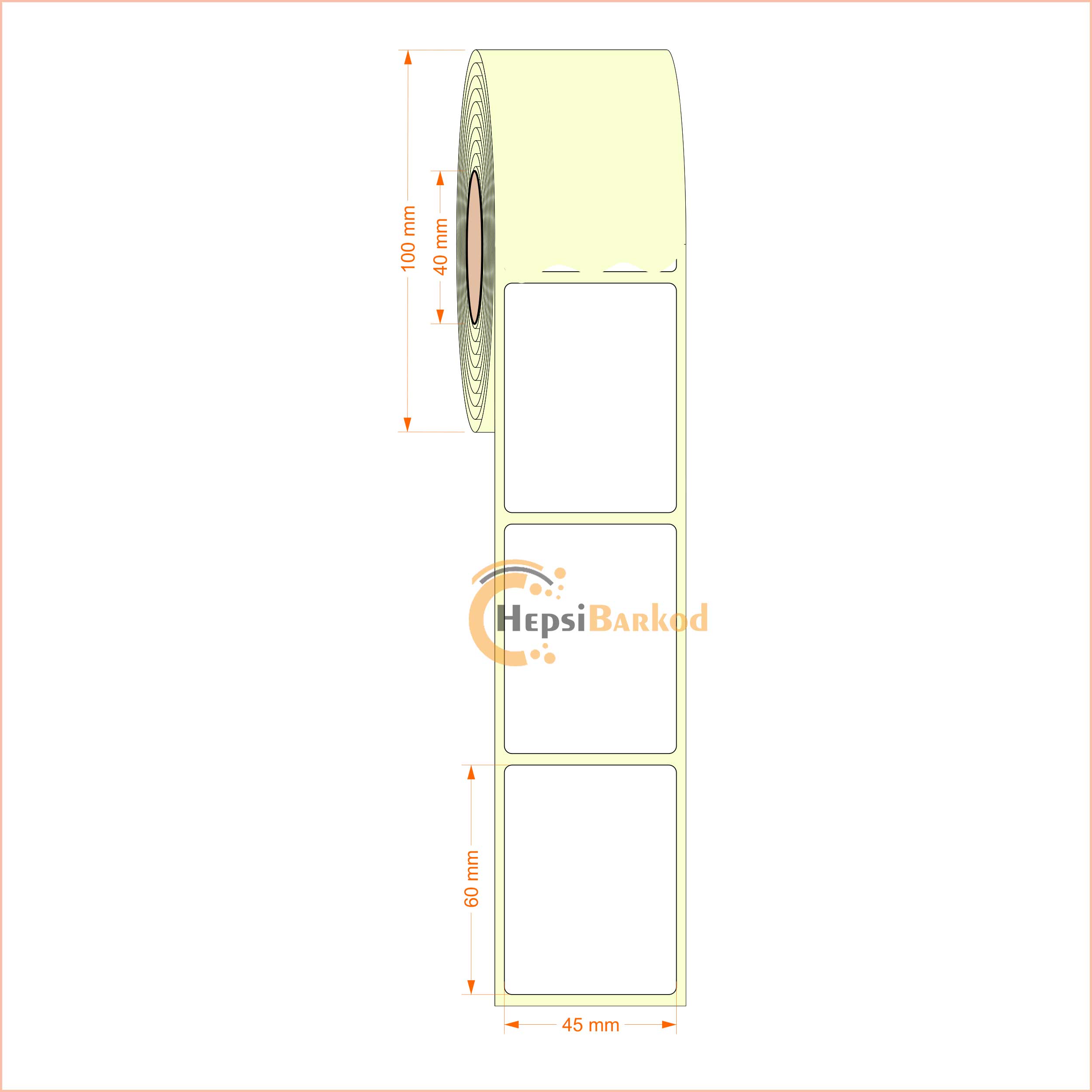 45x60 mm Termal Etiket