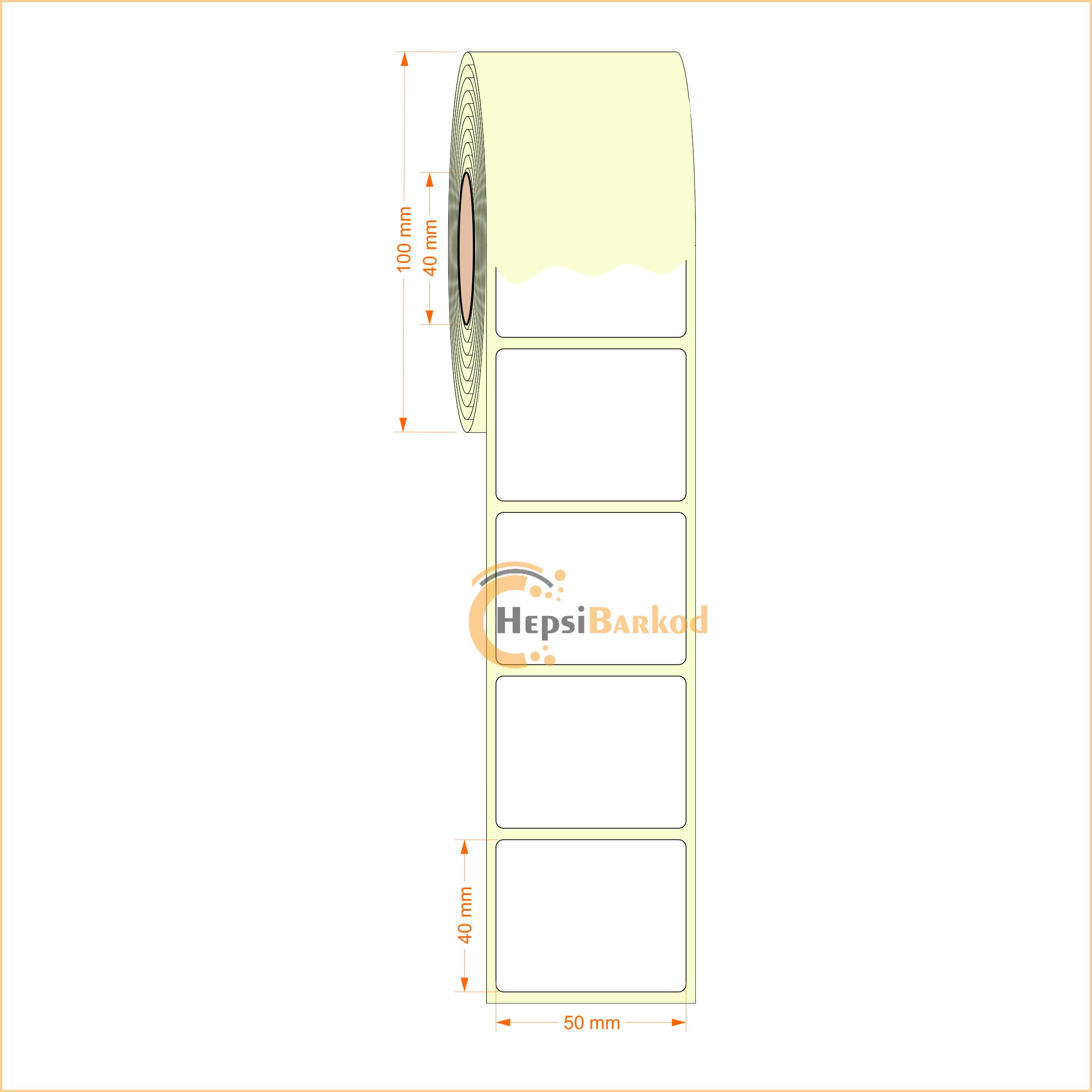 50x40 mm Termal Etiket