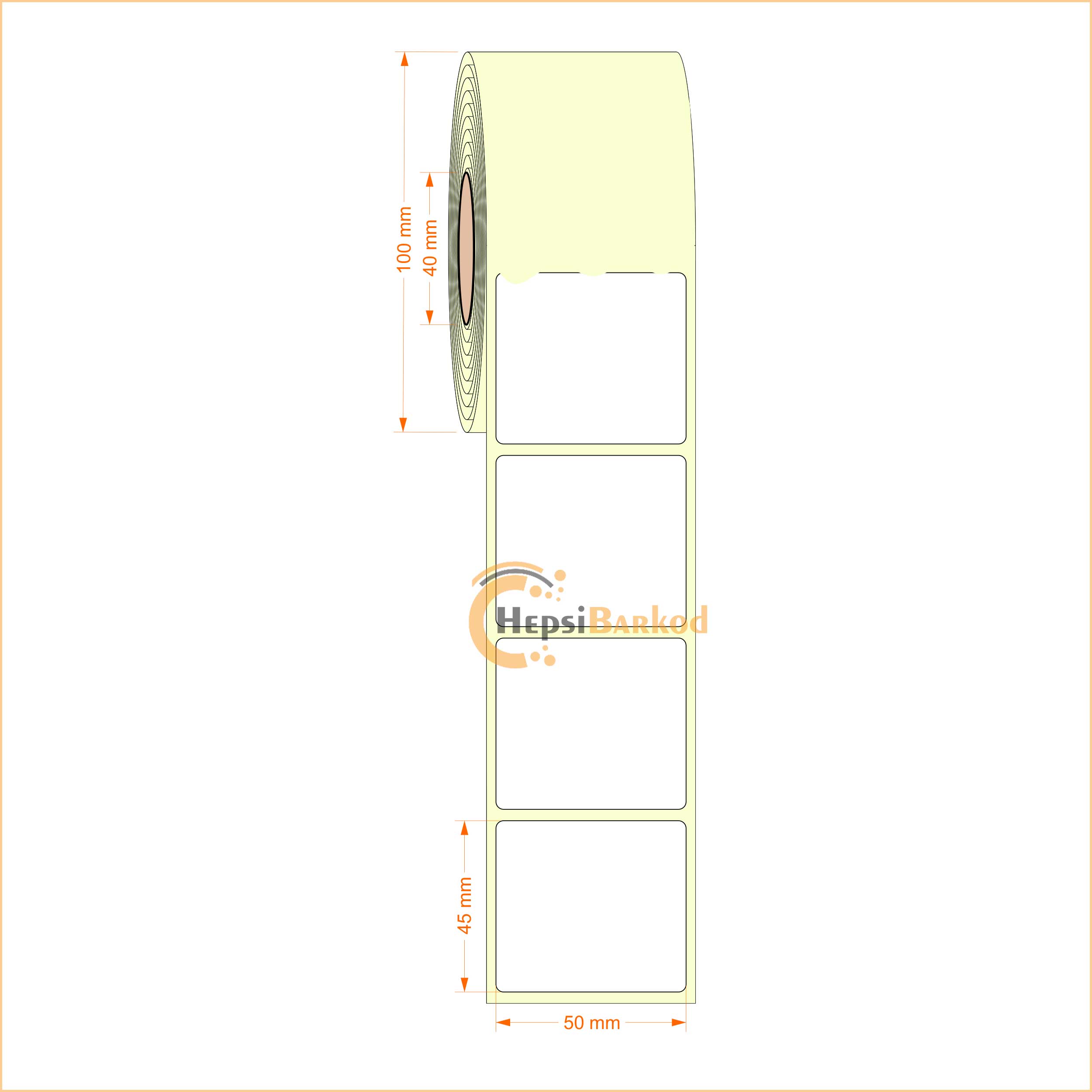 50x45 mm Termal Etiket
