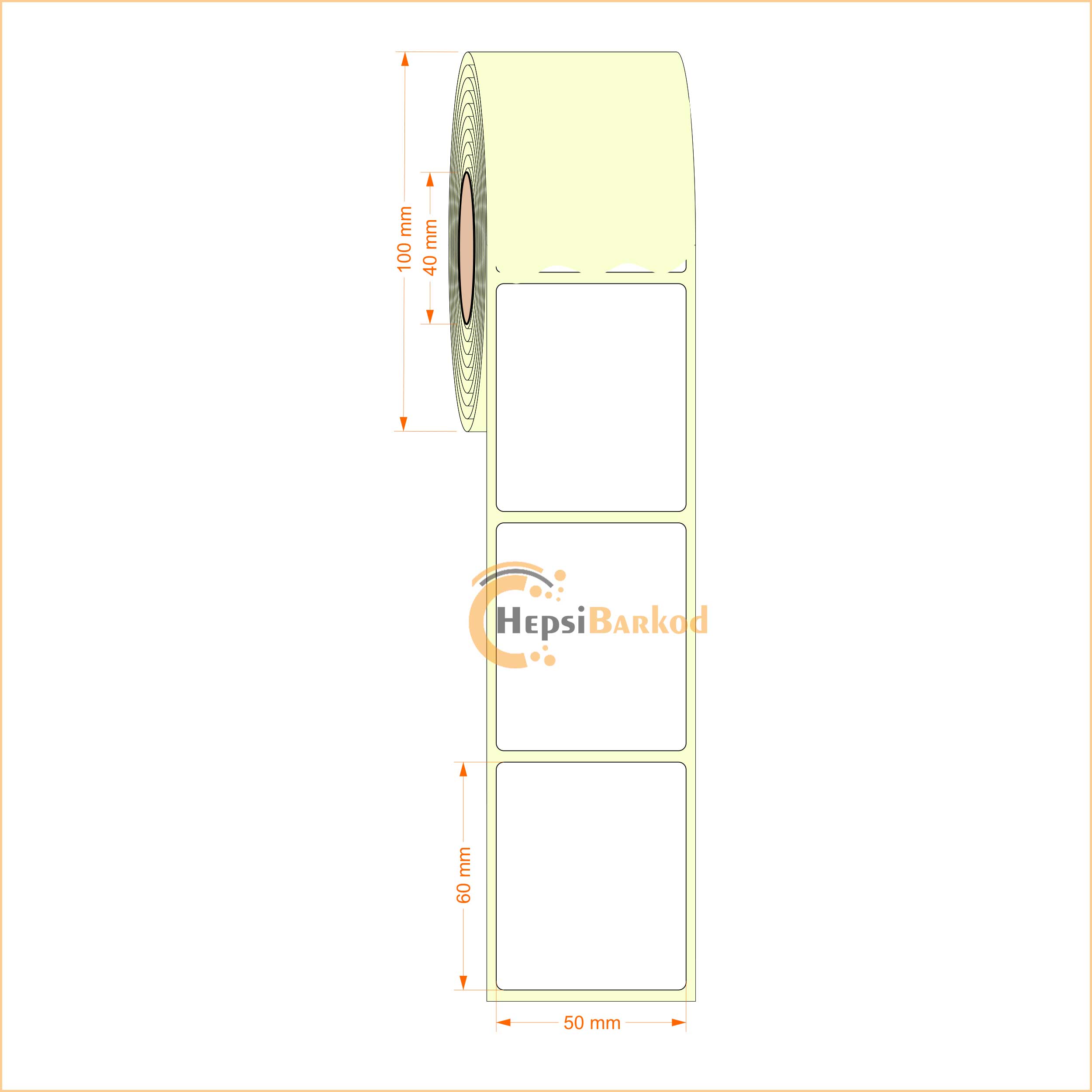 50x60 mm Termal Etiket