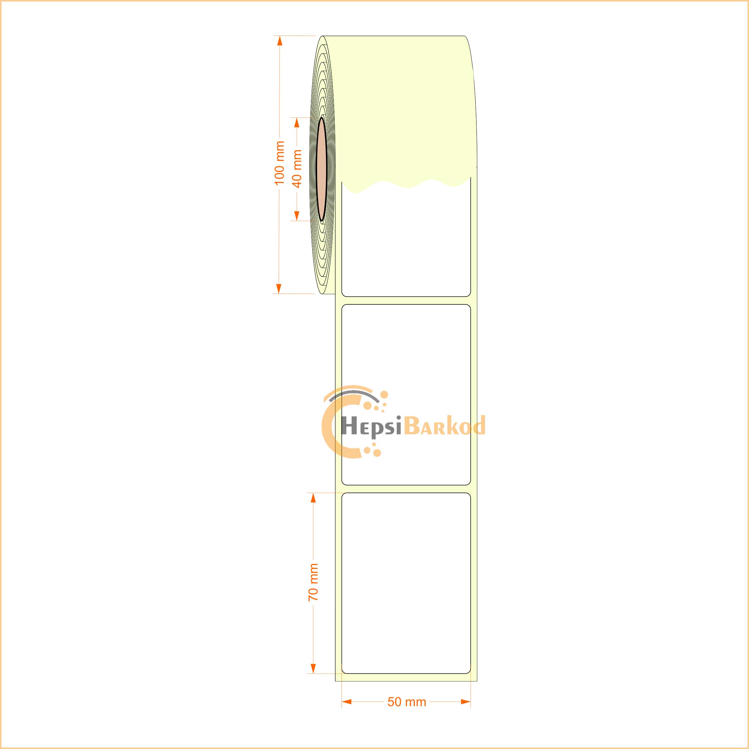 50x70 mm Termal Etiket