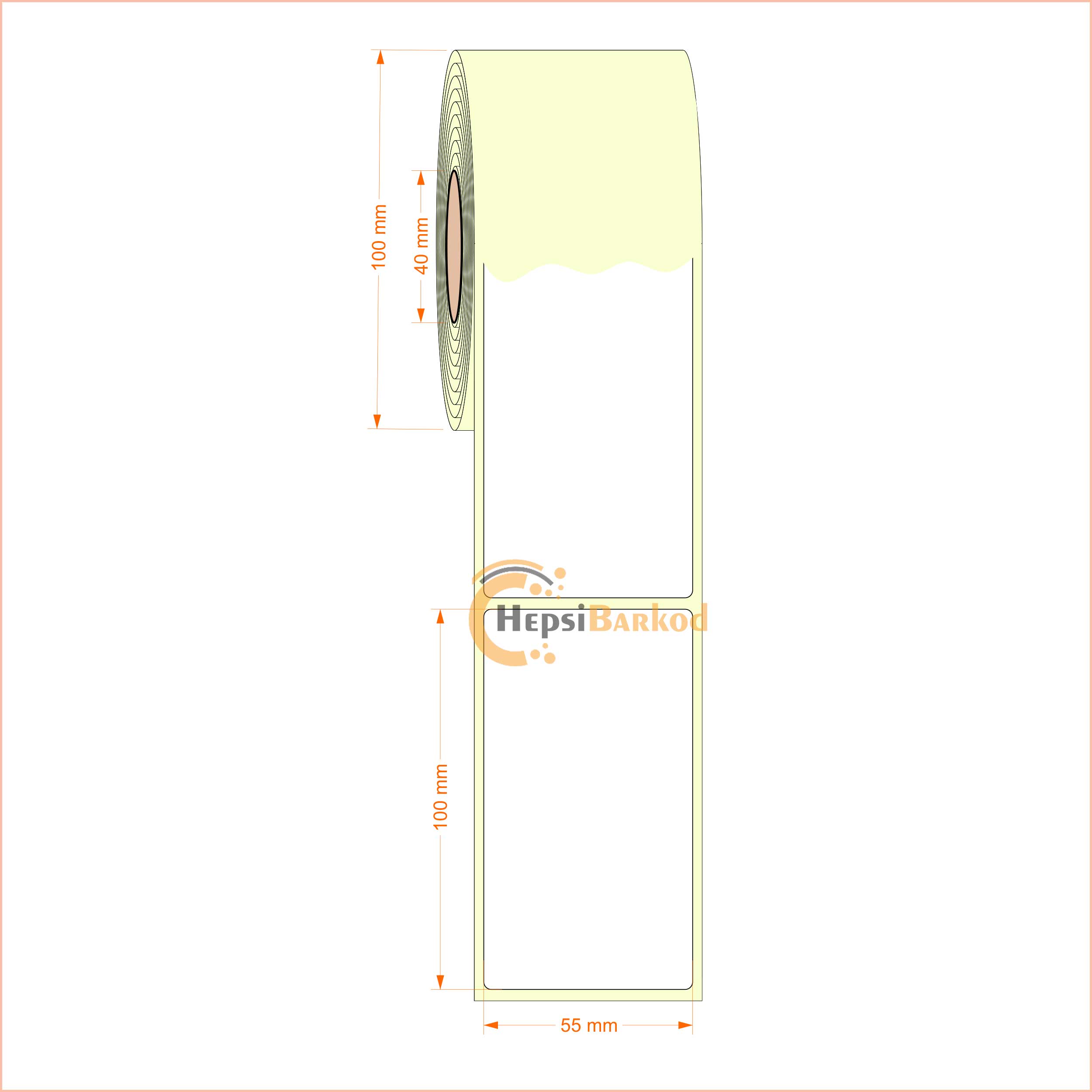 55x100 mm Termal Etiket