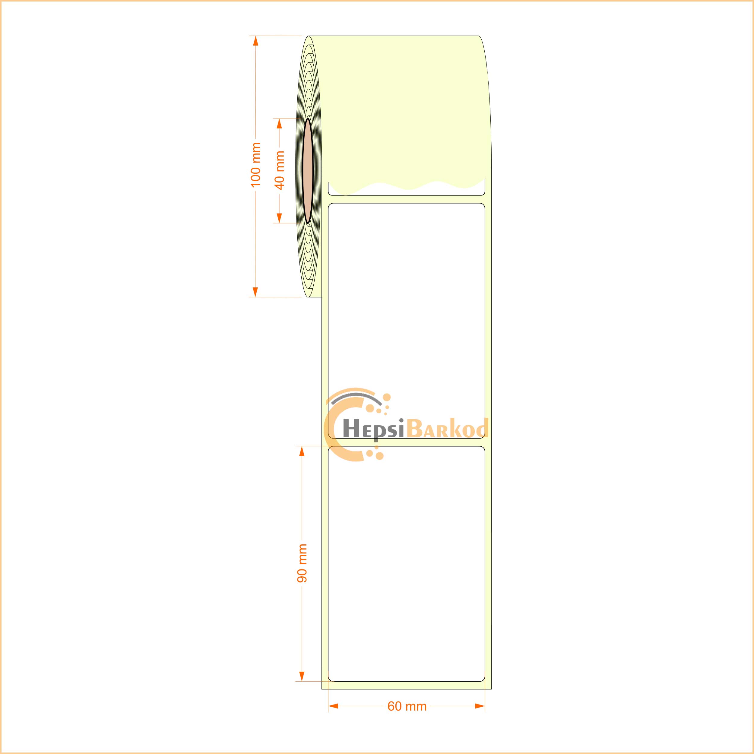 60x90 mm Termal Etiket