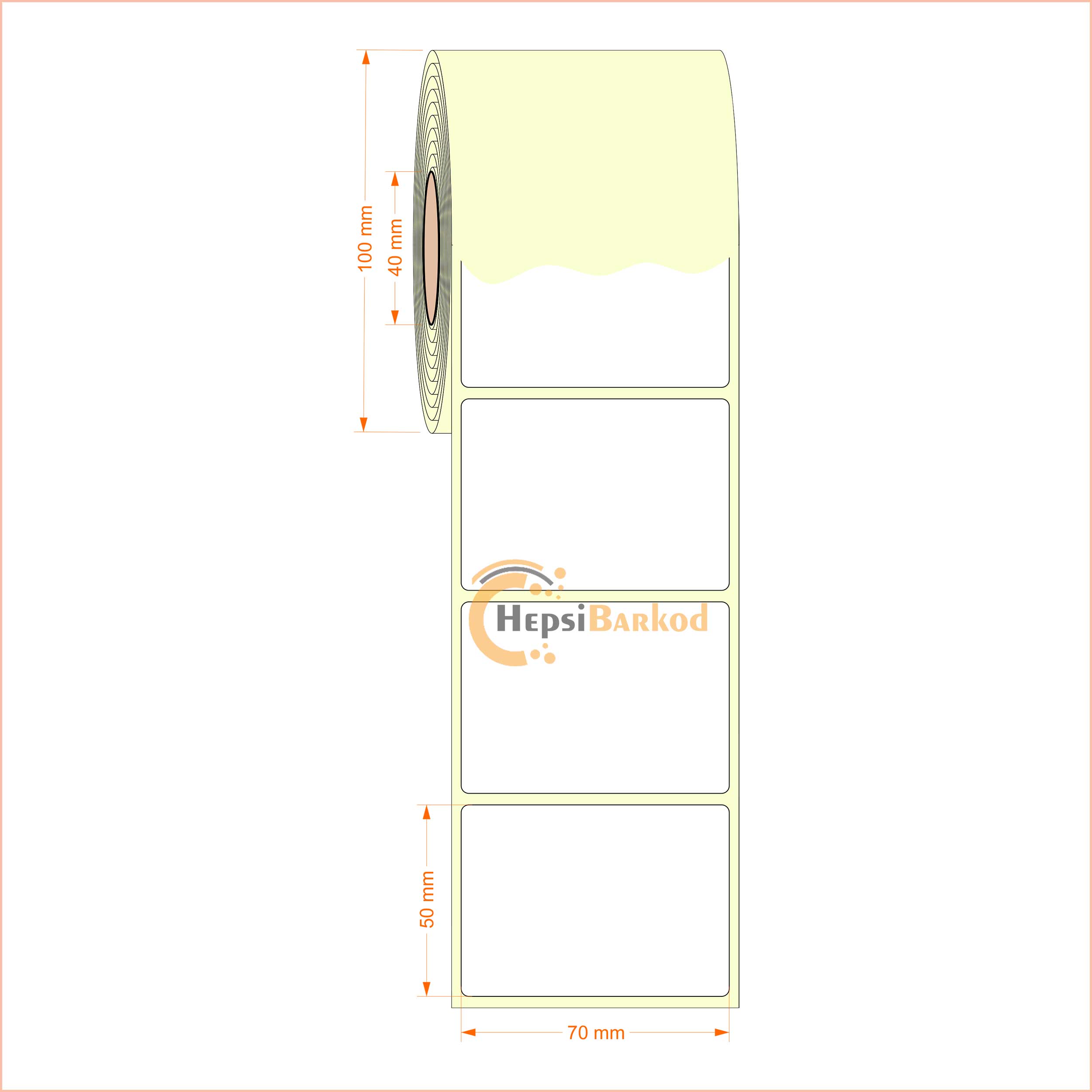 70x50 mm Termal Etiket
