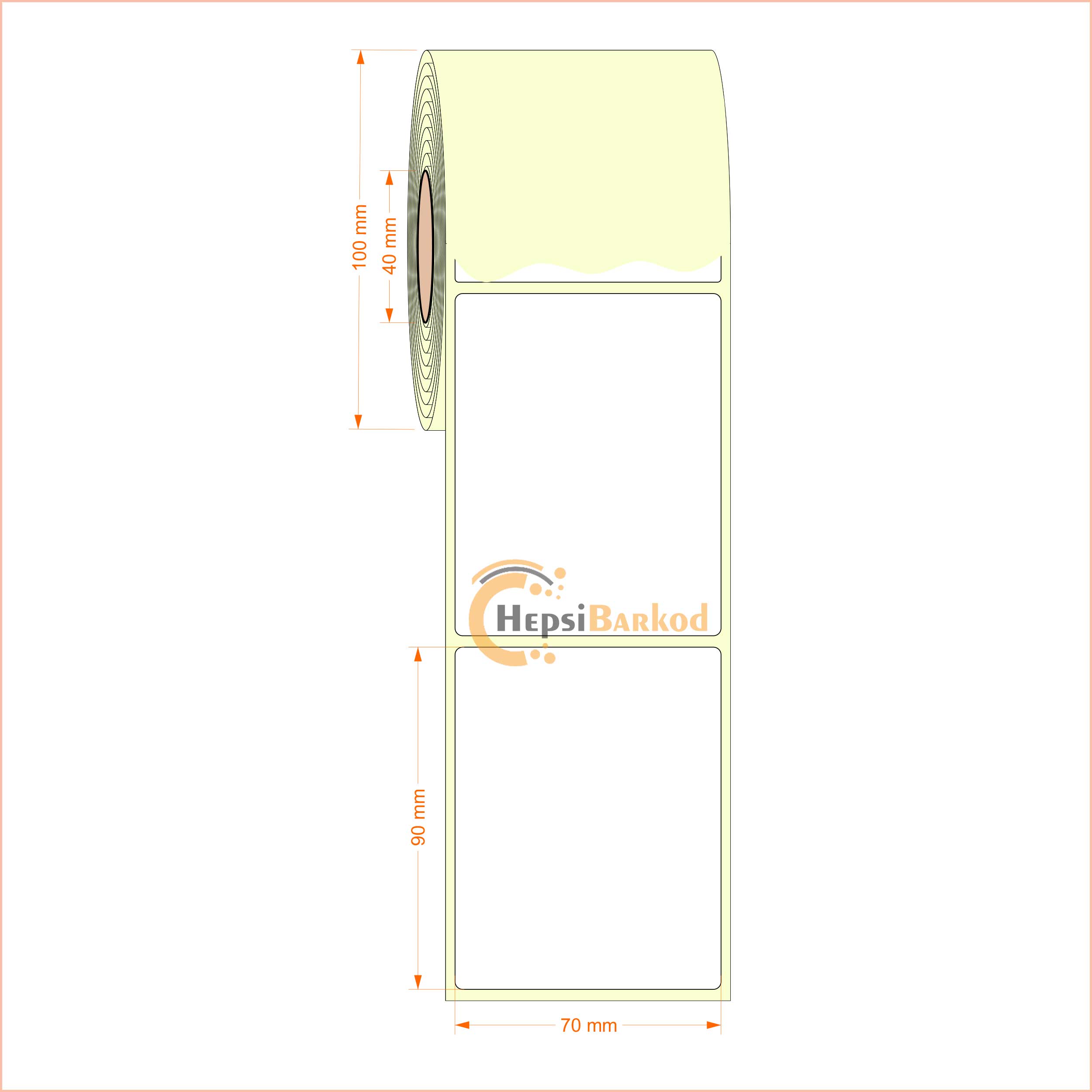 70x90 mm Termal Etiket