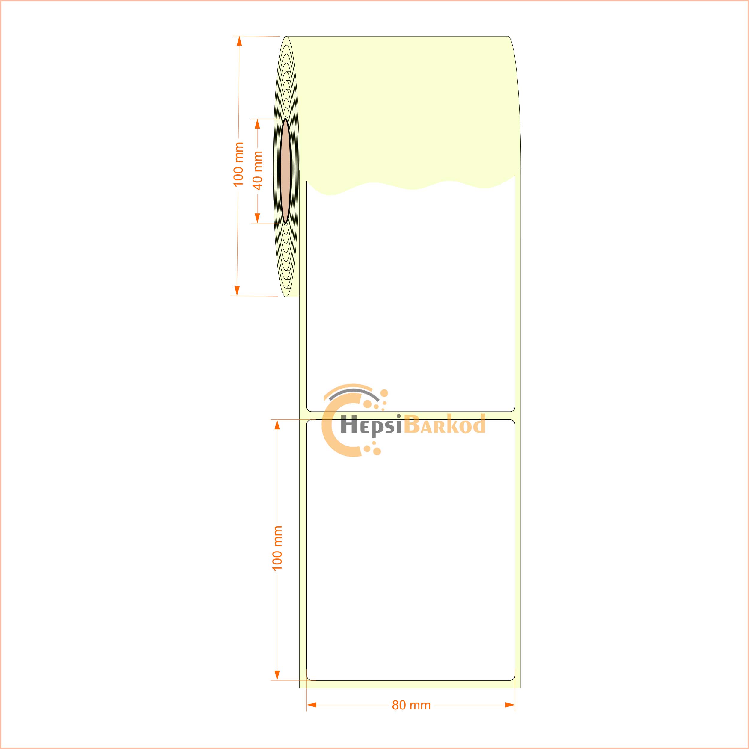 80x100 mm Termal Etiket