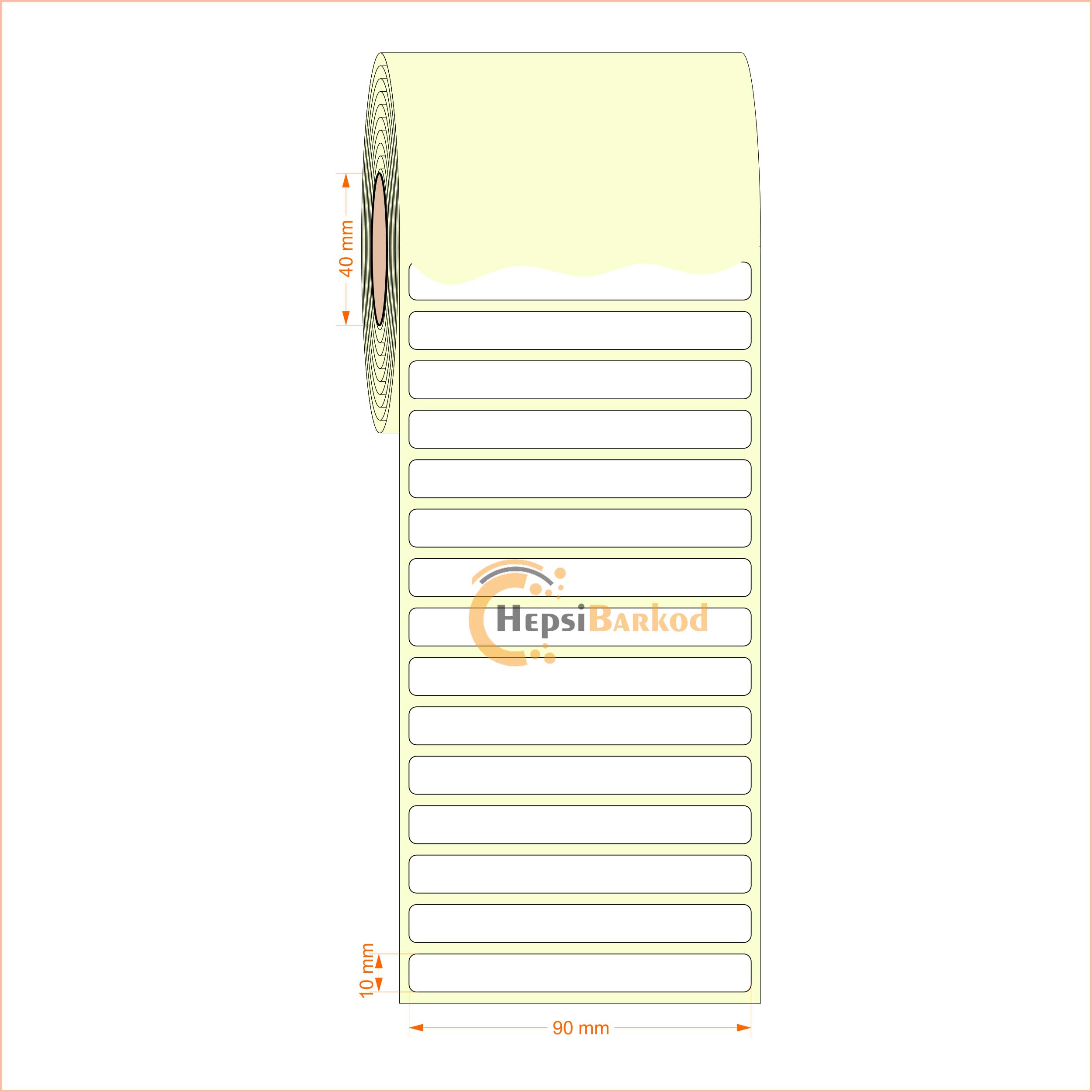 90x10 mm Termal Etiket