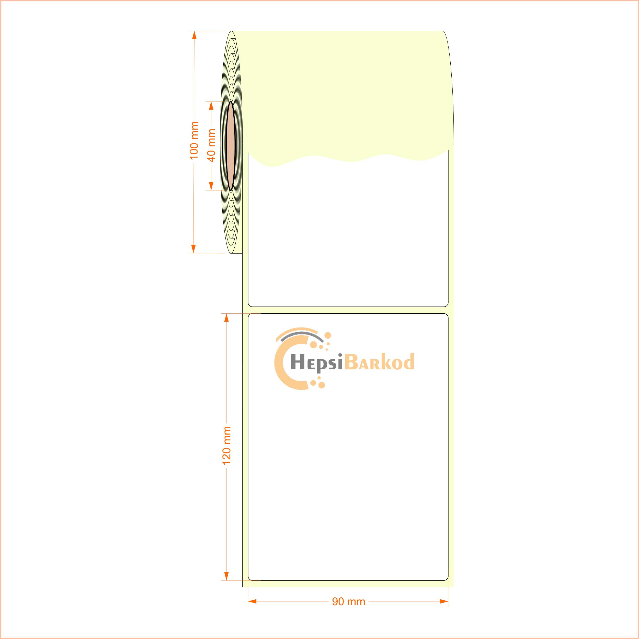 90x120 mm Termal Etiket