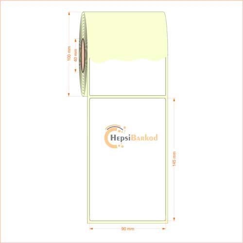 90x145 mm Termal Etiket