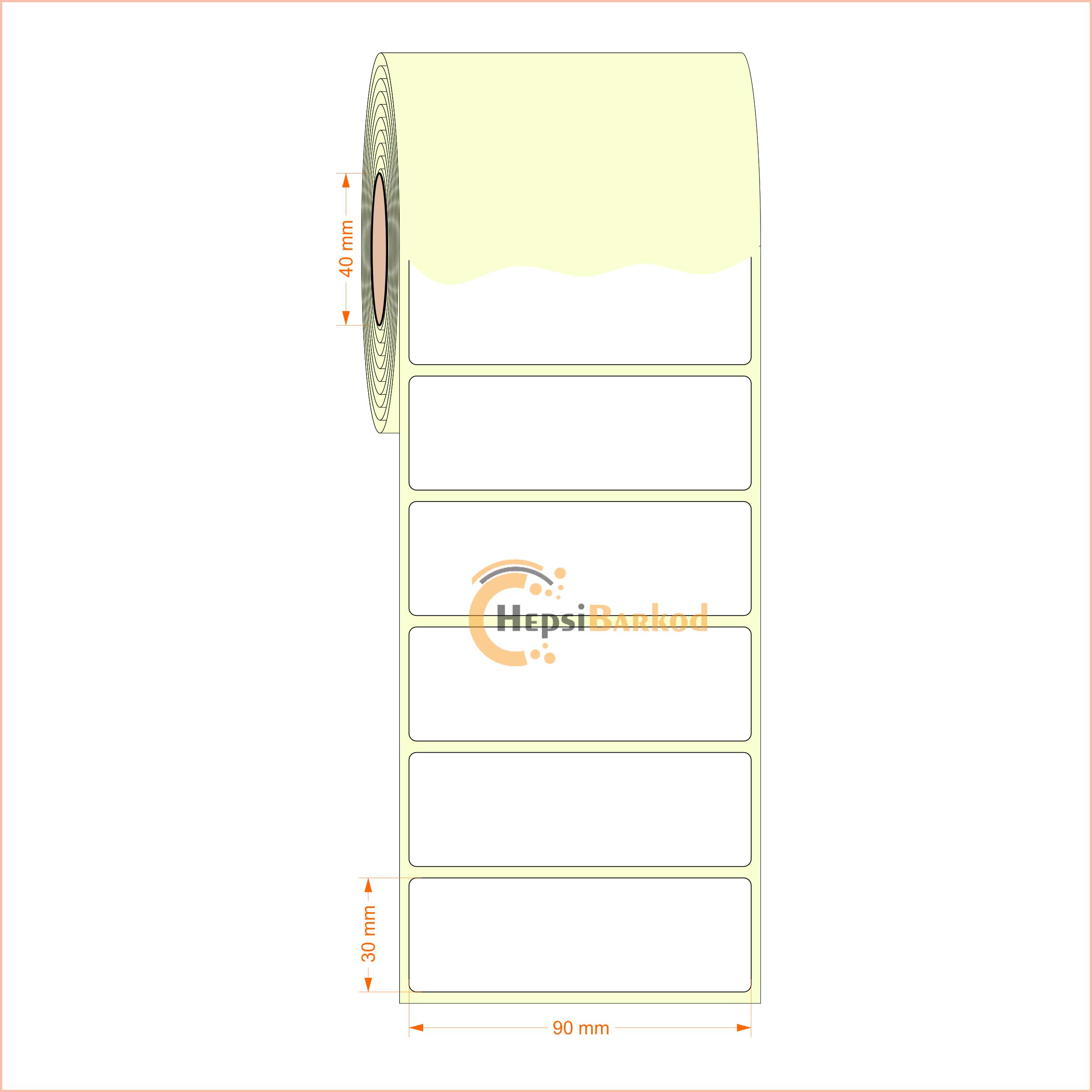 90x30 mm Termal Etiket