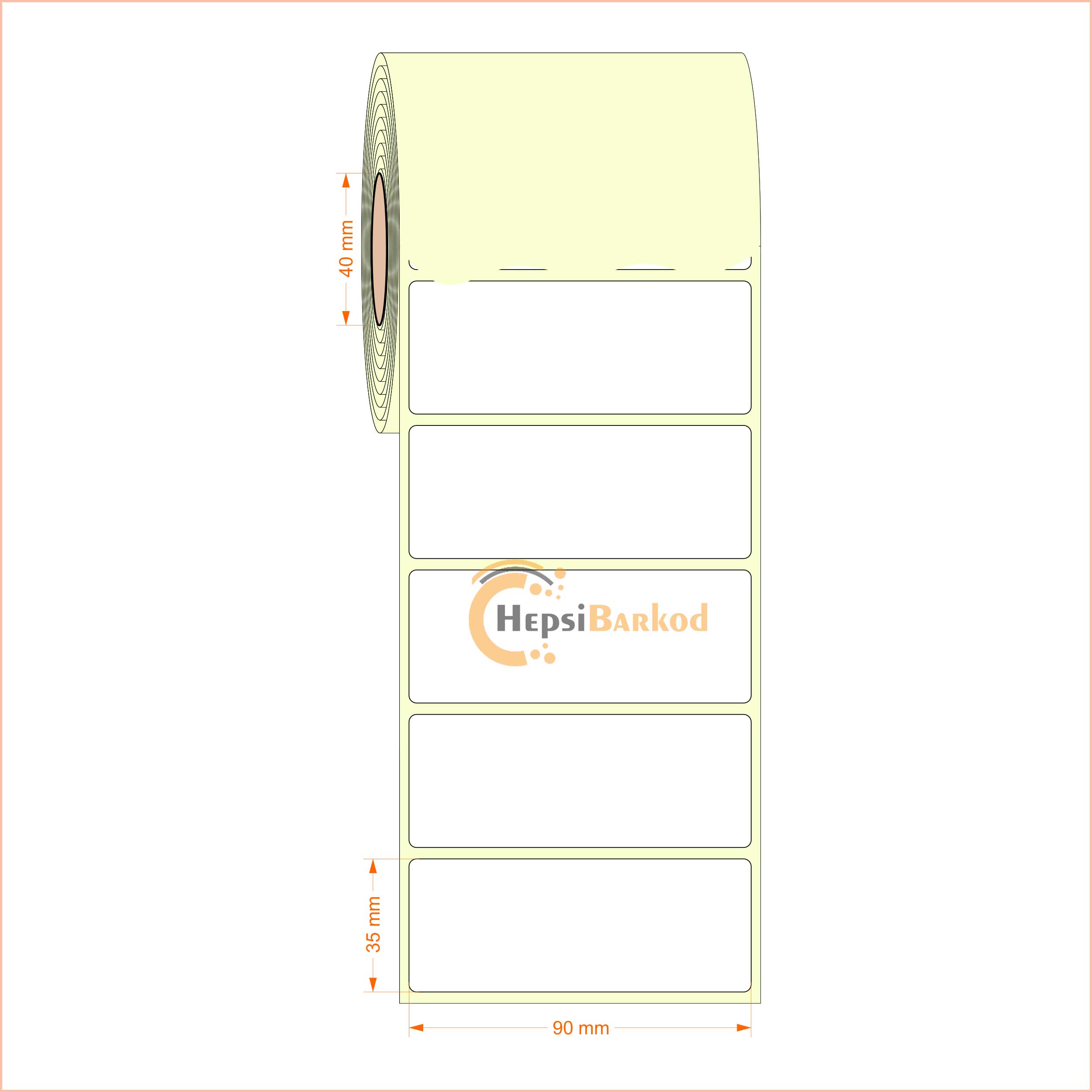 90x35 mm Termal Etiket