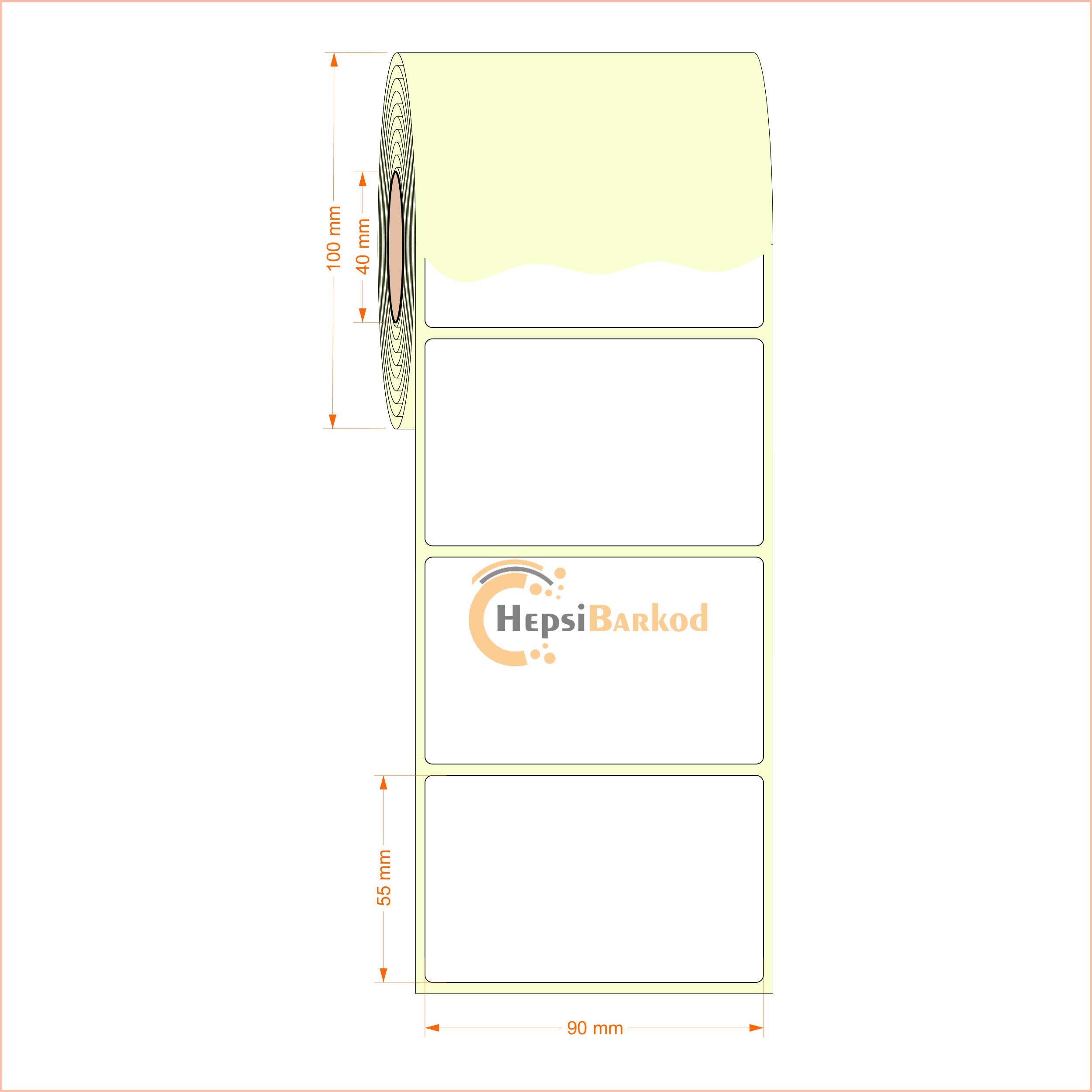 90x55 mm Termal Etiket