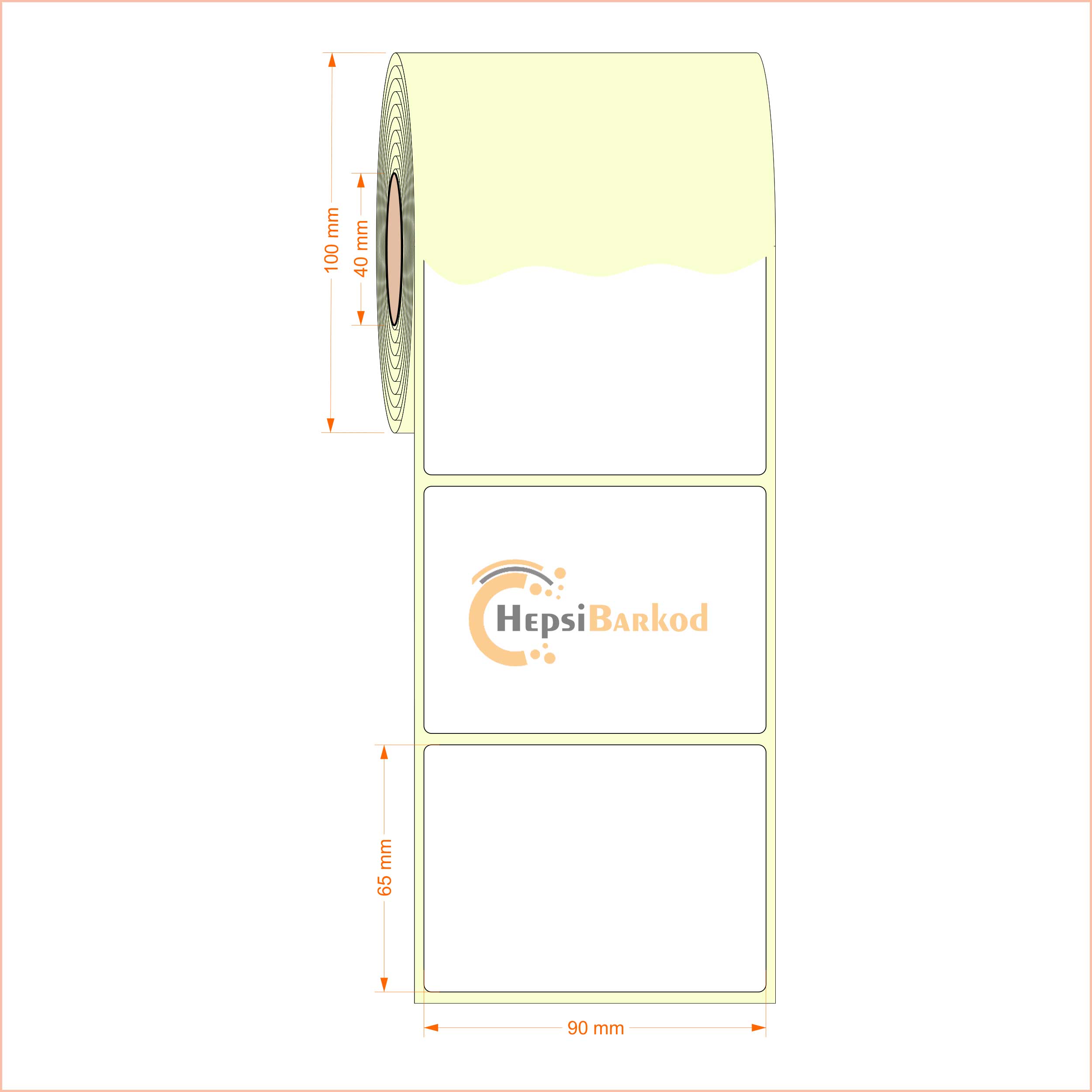 90x65 mm Termal Etiket